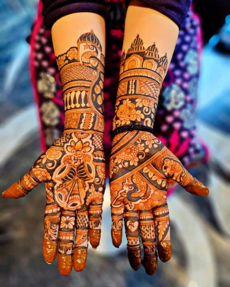 Guest Mehandi 3D Mehandi Peacock Rajshthani look Aghe bhara huaa Back saide Indo Western