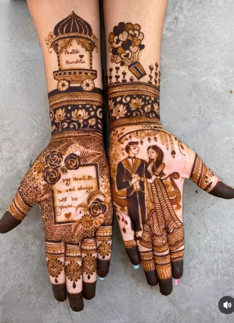 Engagement Mehandi Design