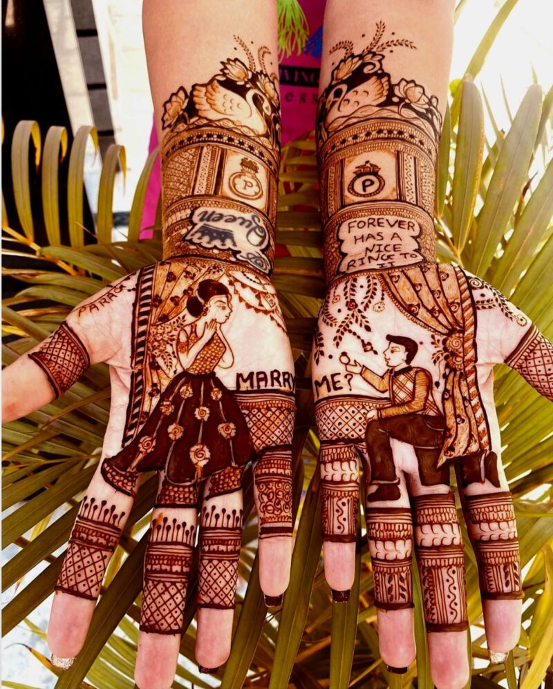 Engagement Mehandi Design