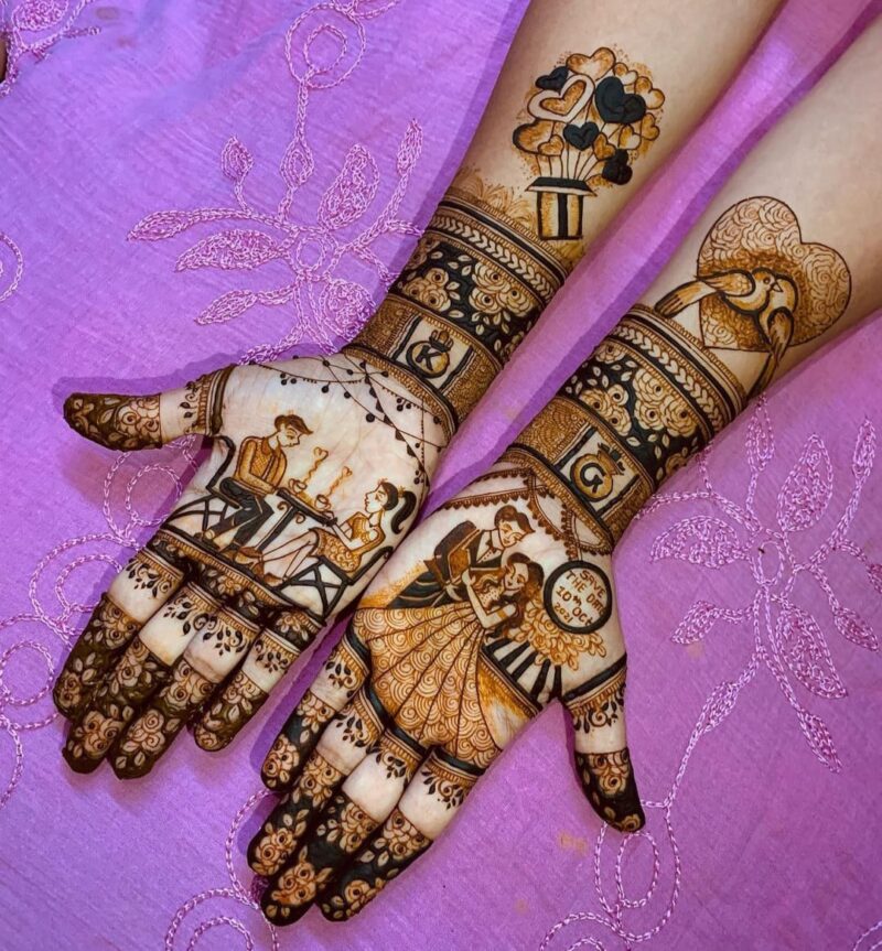 Engagement Mehandi Design