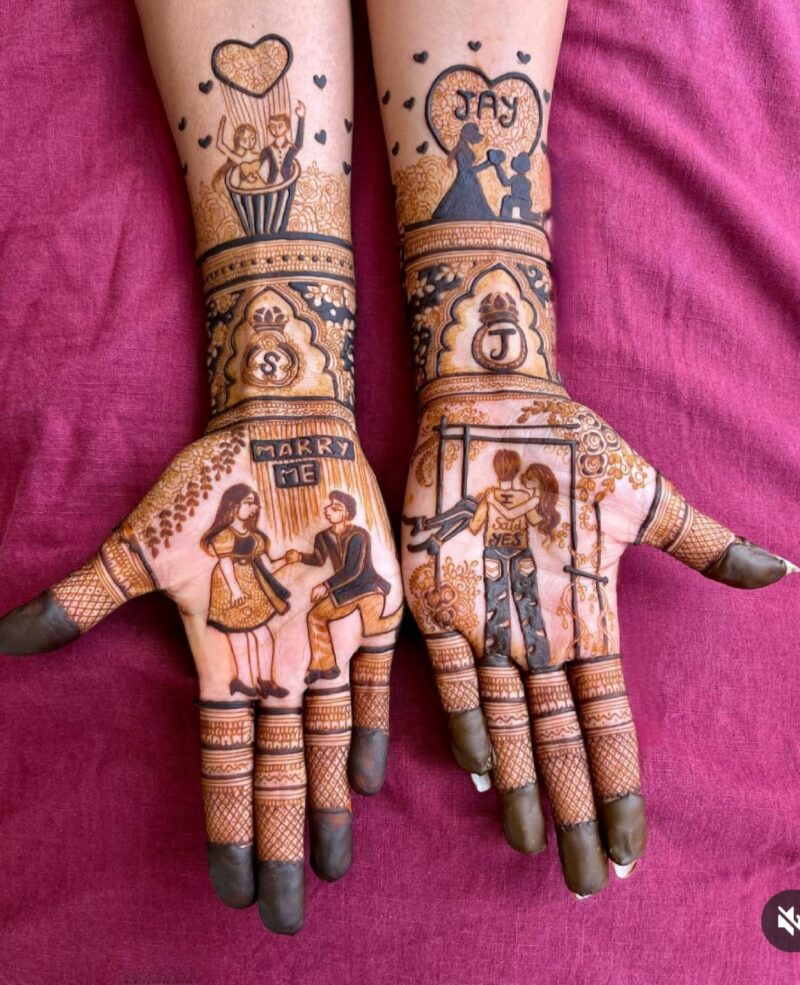 Engagement Mehandi Design