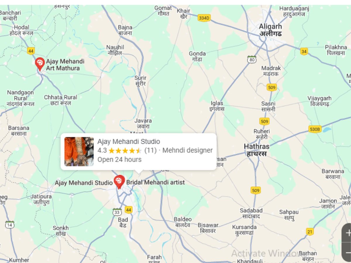 google map ajay mehndi